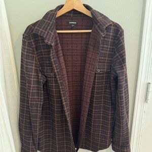 Express Men's Checkered Shirt Jacket